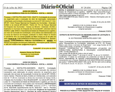 licitação duplicação 251/020