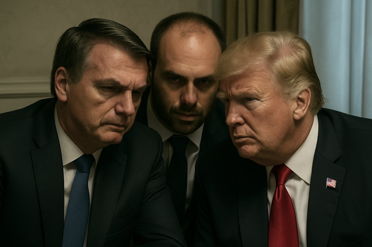 Jair Bolsonaro, Eduardo Bolsonaro e Donald Trump conspiram contra o Brasil