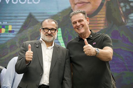 Ministro dos Transportes, George Santoro e o senado Carlos Fávaro